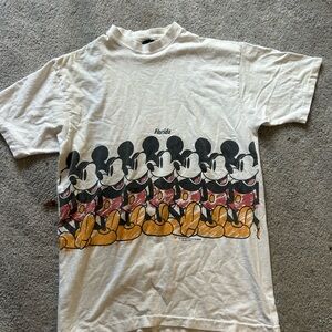 Vintage Mickey Mouse all over print T-Shirt - White